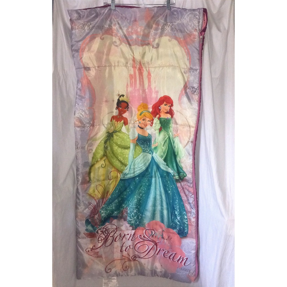 Disney Princess Sleeping Bag Born to Dream Tiana Cinderella‎ Ariel Kids